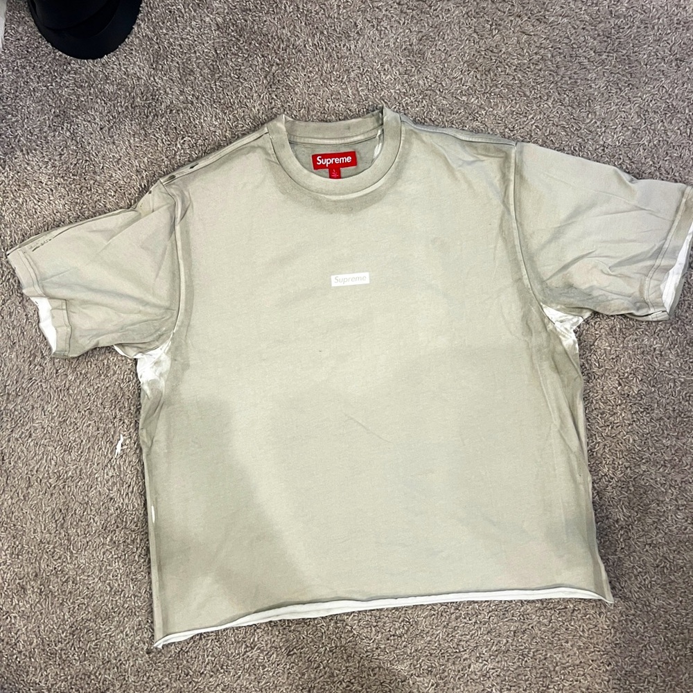 Supreme distressed box logo shirt